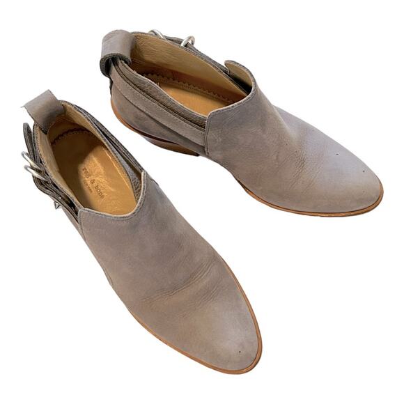Rag & Bone Gray Sullivan Nubuck Leather Ankle Boot Size 36 US 6 - Picture 3 of 14